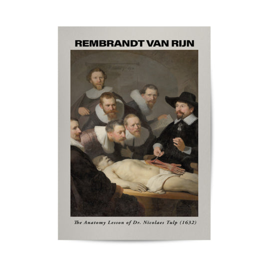 Rembrandt The Anatomy Lesson of Dr. Nicolaes Tulp Poster & Framed Print - Nukkad Studios