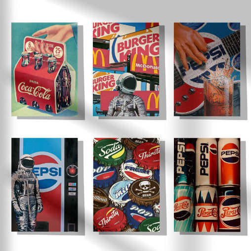 Retro Vibe Kit - 51 Prints (4x 6 - Postcard size) - Nukkad Studios