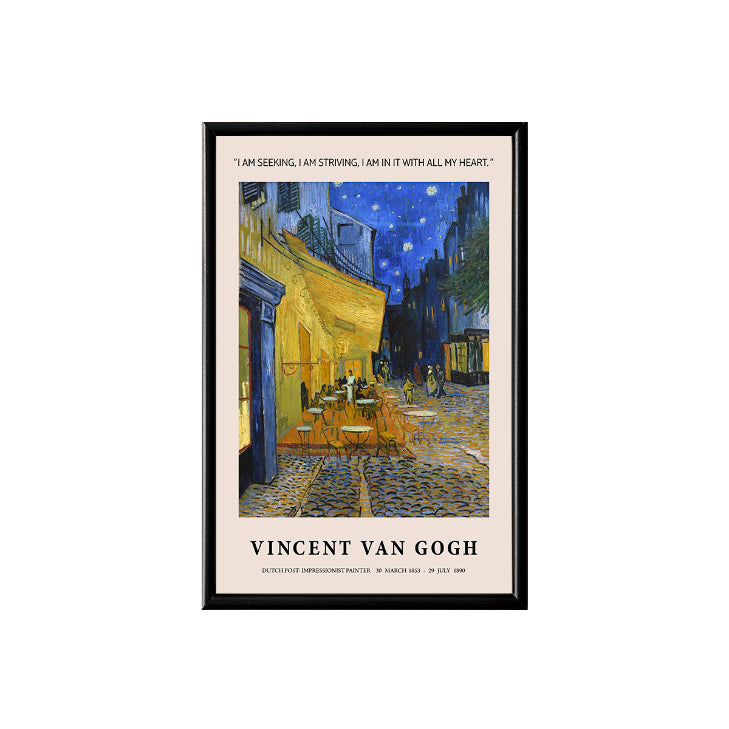 Café Terrace at Night by Vincent Van Gogh Poster & Framed Prints - Nukkad Studios