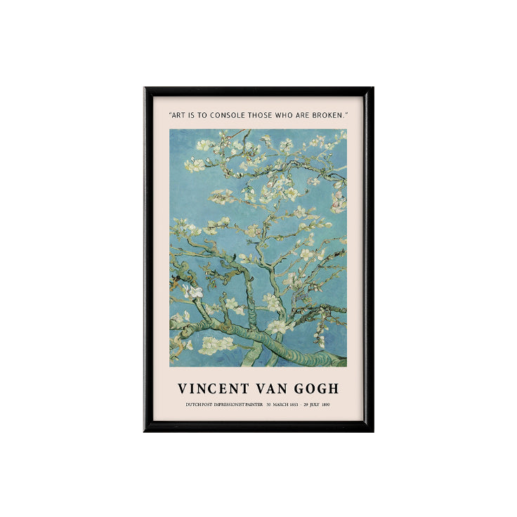 Almond Blossoms by Vincent Van Gogh Poster & Framed Print