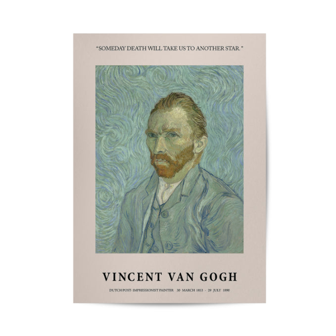 Van Gogh self-portrait Poster & Framed Print by Vincent Van Gogh - Nukkad Studios