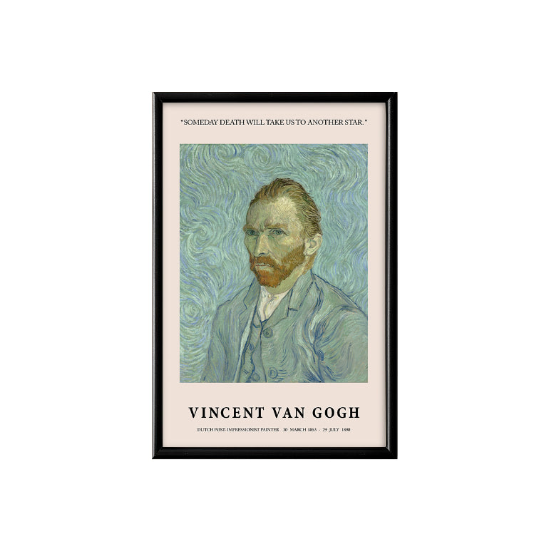 Van Gogh self-portrait Poster & Framed Print by Vincent Van Gogh - Nukkad Studios