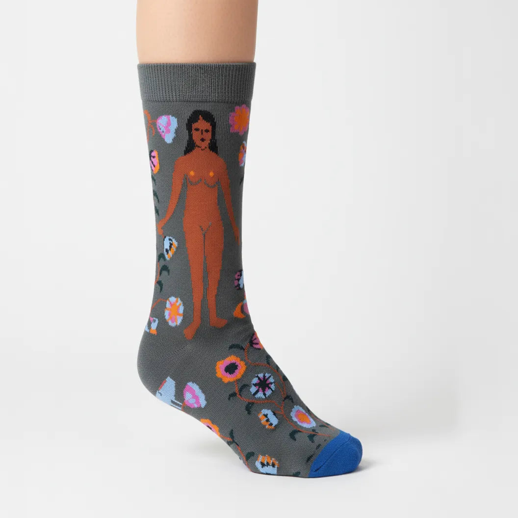 Apsara Bloom Floral Art Socks