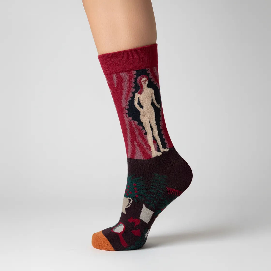Apsara In Crimson Art Socks