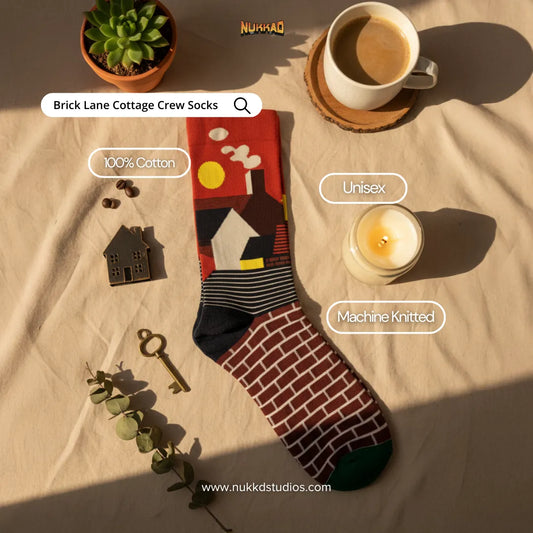 Brick Lane Cottage Art Socks