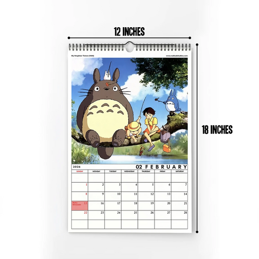 Studio Ghibli Calendar 2026 Wall Calendar