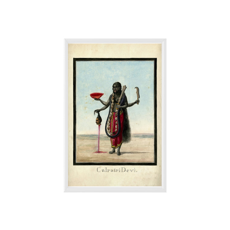 Goddess Kalaratri Vintage Mythology Poster & Framed Print - Nukkad Studios
