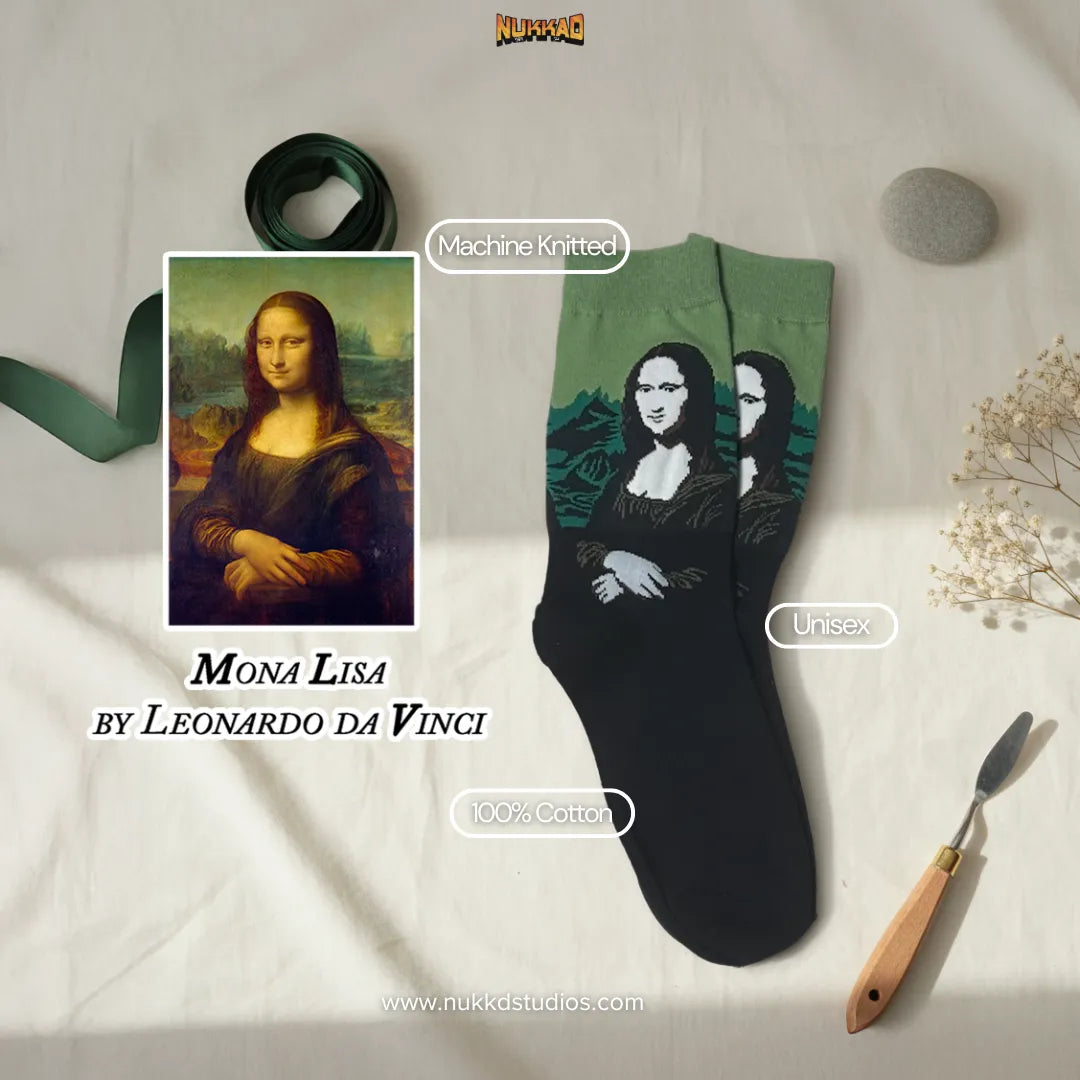 Mona Lisa by Leonardo da Vinci Socks
