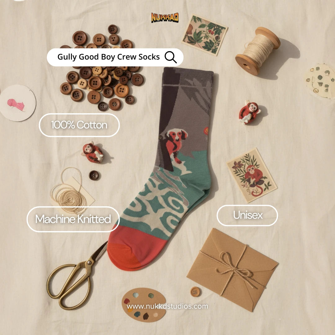 Gully Good Boy Art Socks