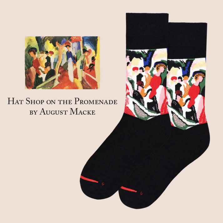 Hat Shop On the Promenade by August Macke Socks