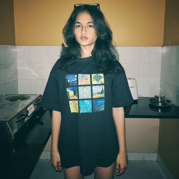 van Gogh Collage Oversized T-shirt - Nukkad Studios