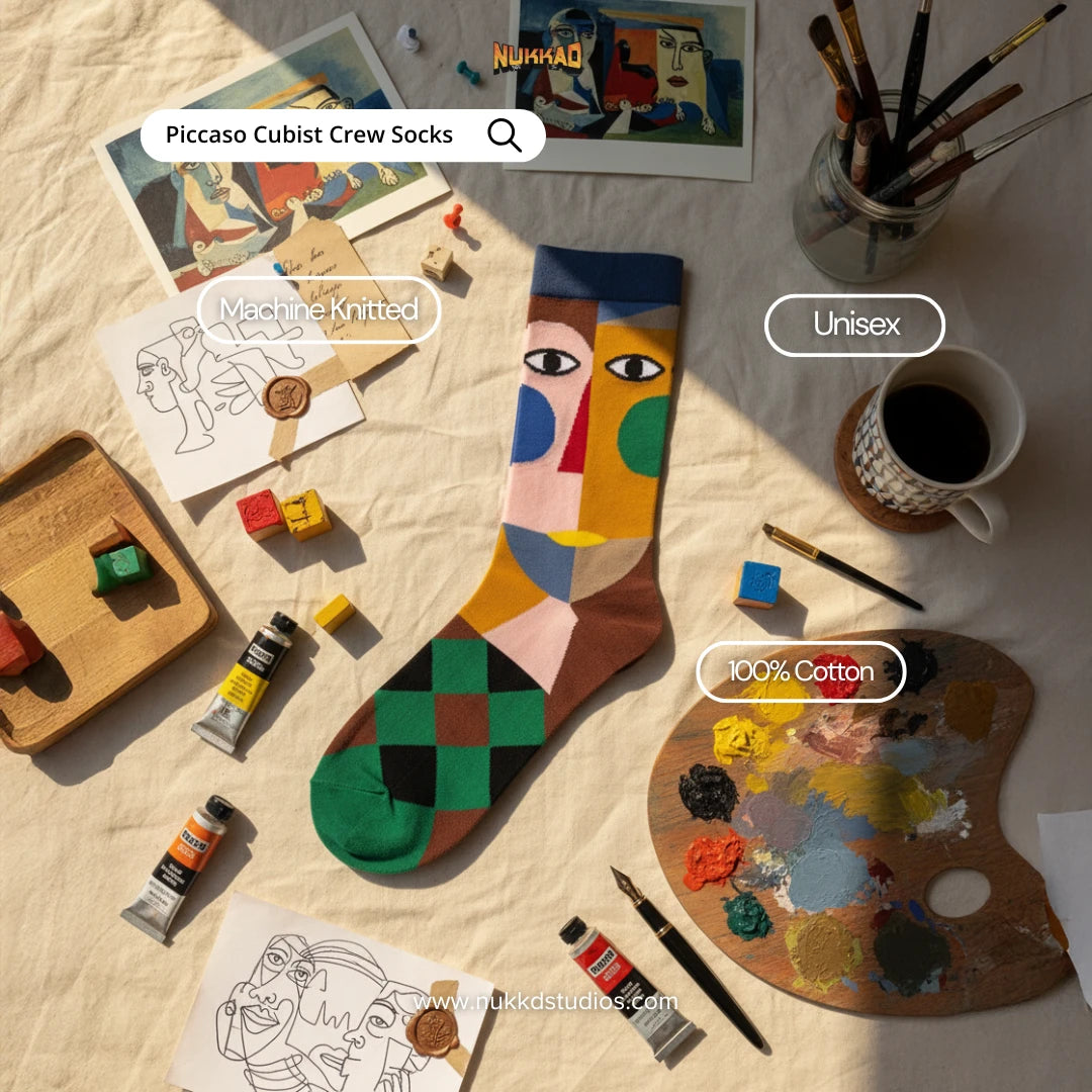 Piccaso Cubist Art Socks