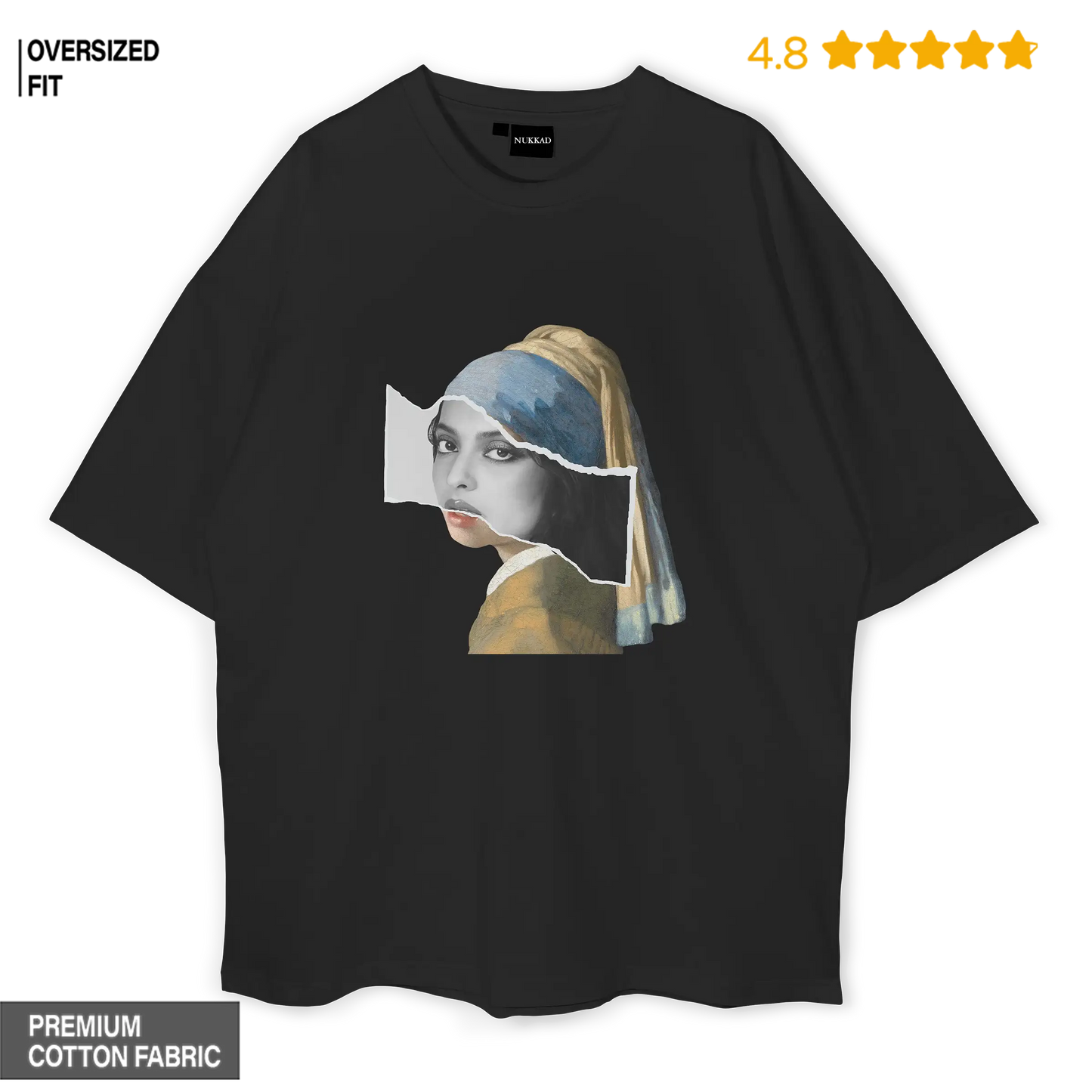 Rekha With Pearl Earring Oversized T-shirt