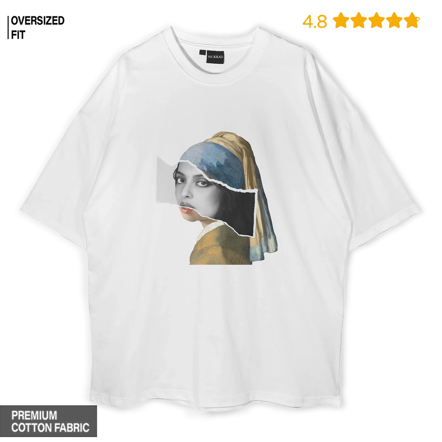 Rekha With Pearl Earring Oversized T-shirt