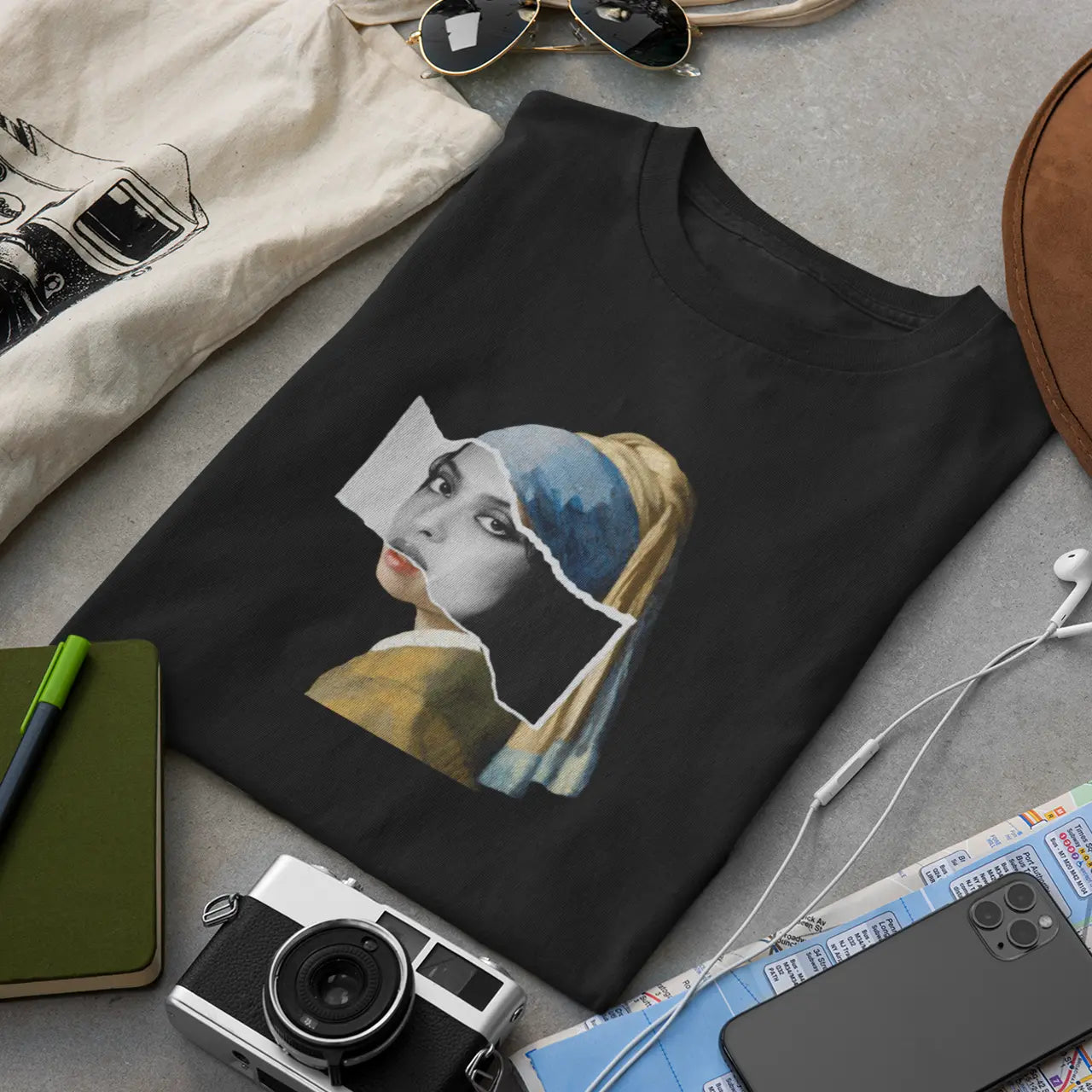 Rekha With Pearl Earring Oversized T-shirt