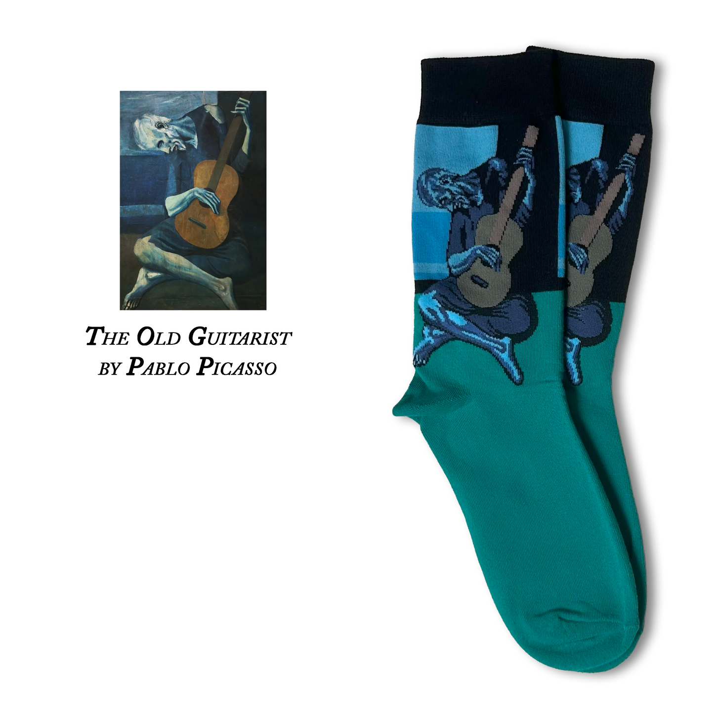 The Old Guitarist by Pablo Picasso Socks