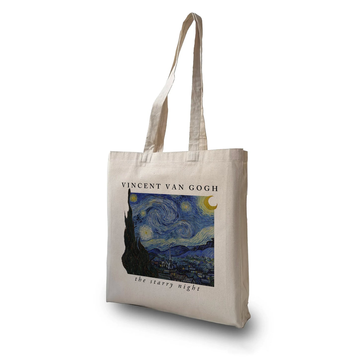 Van Gogh Starry Night Painting Tote Bag with Zip