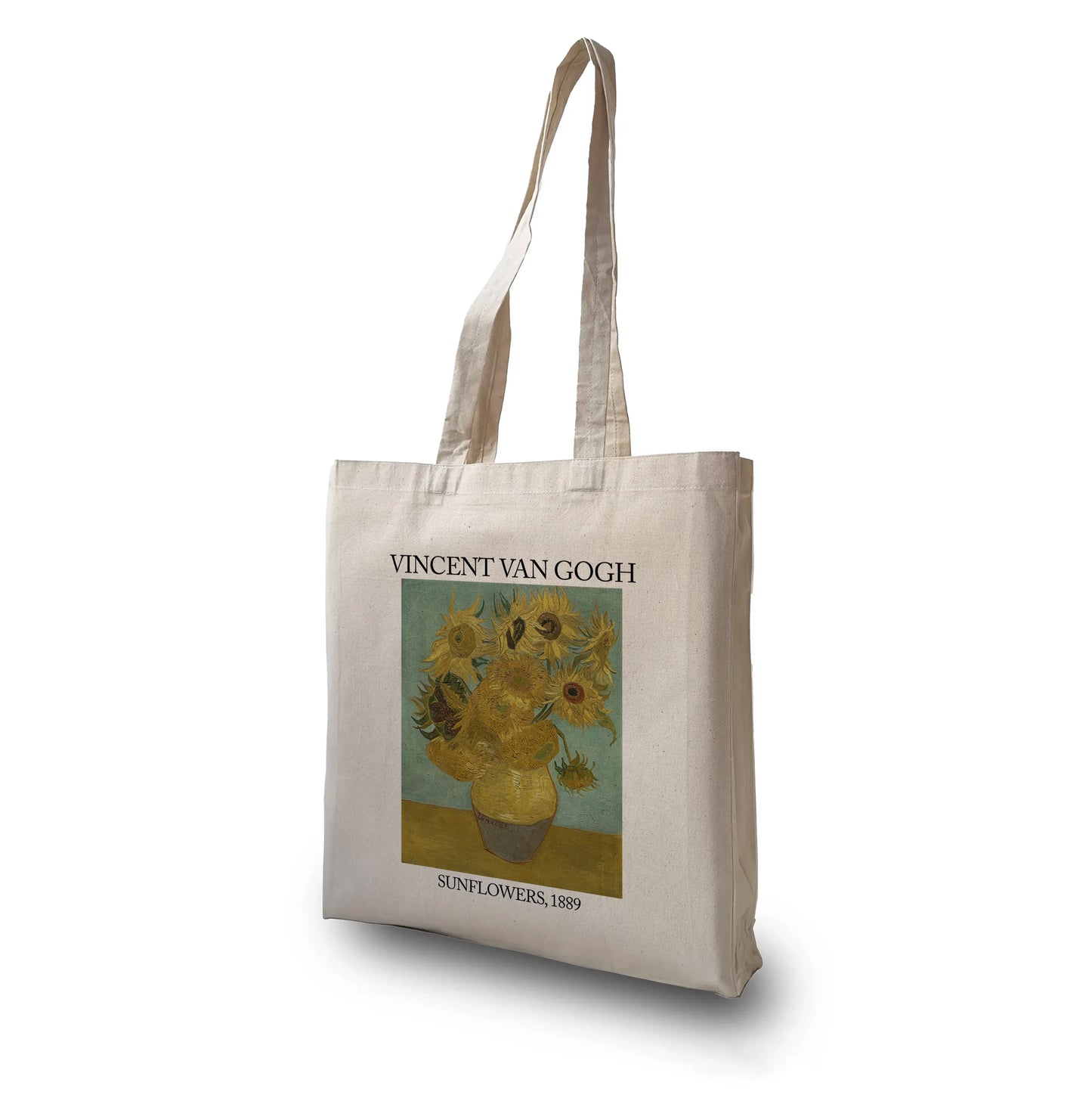 Van Gogh Sunflower Painting Tote Bag With Zip