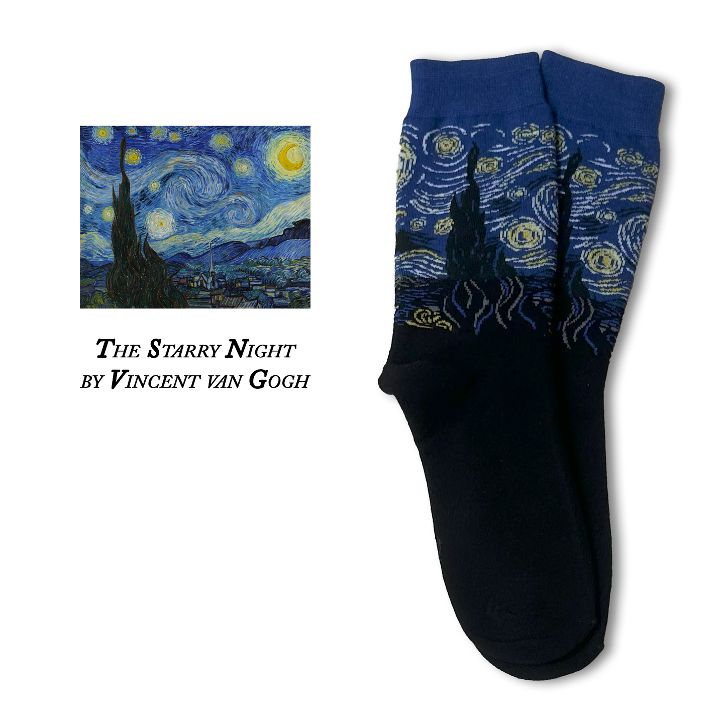 The Starry Night by Vincent van Gogh Socks