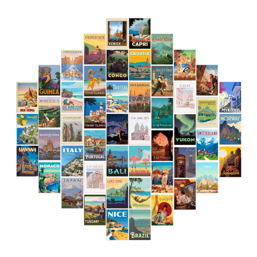 Travel Collage Kit - 50 Prints - Nukkad Studios