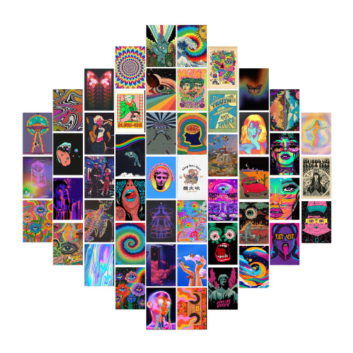 Trippy Collage Kit - 50 Prints - Nukkad Studios
