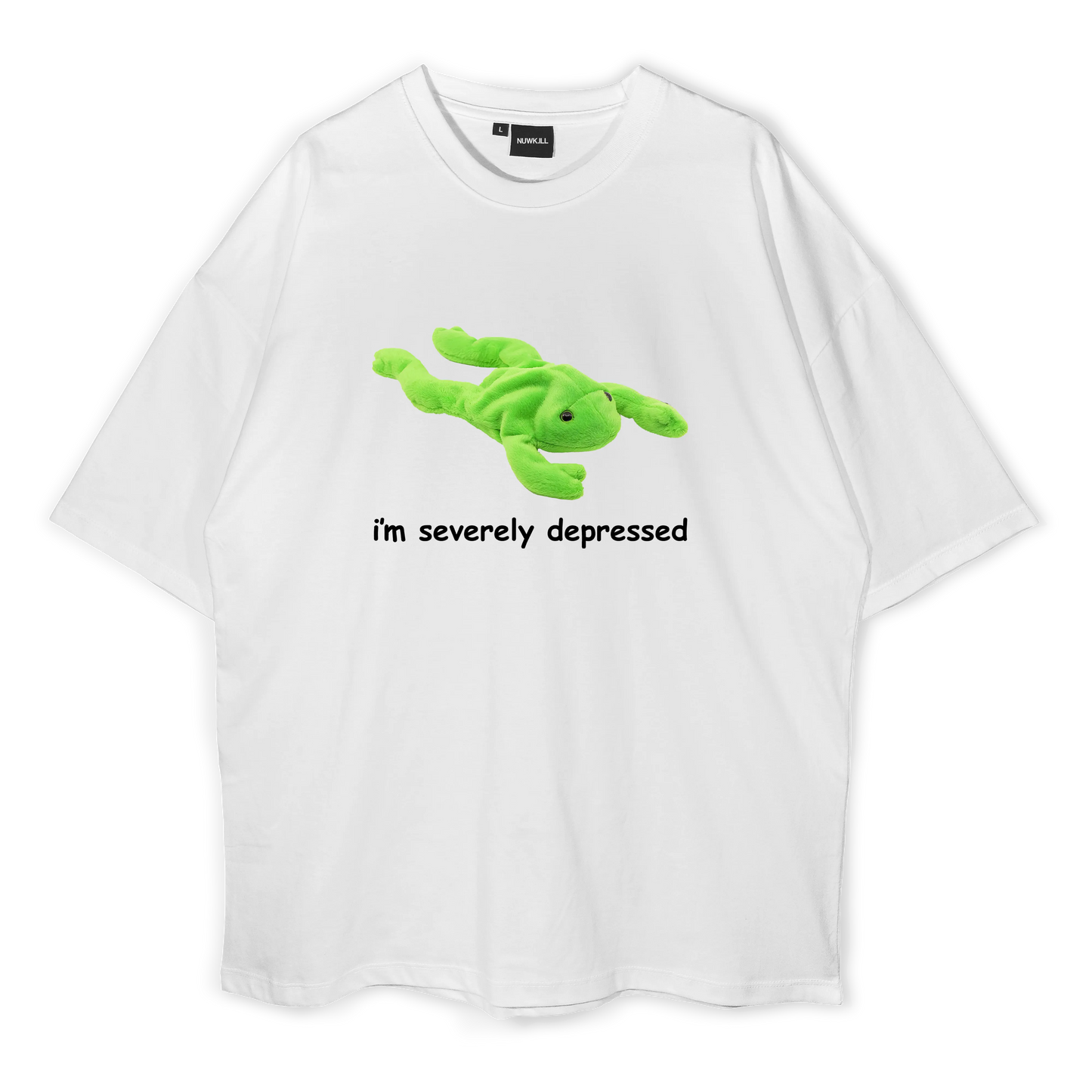 Severely Depressed Frog Oversized T-Shirt