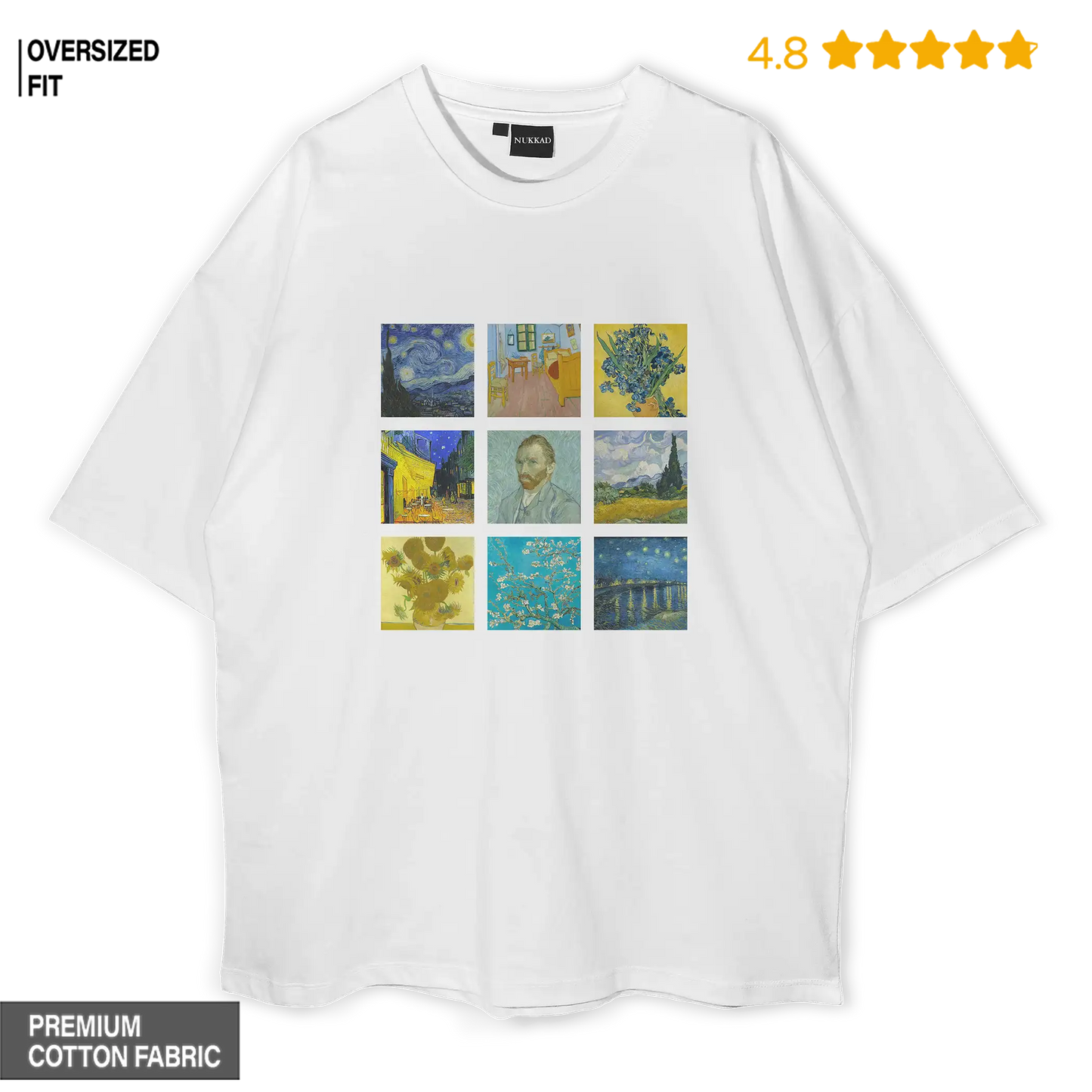 Van Gogh Collage Oversized T-shirt