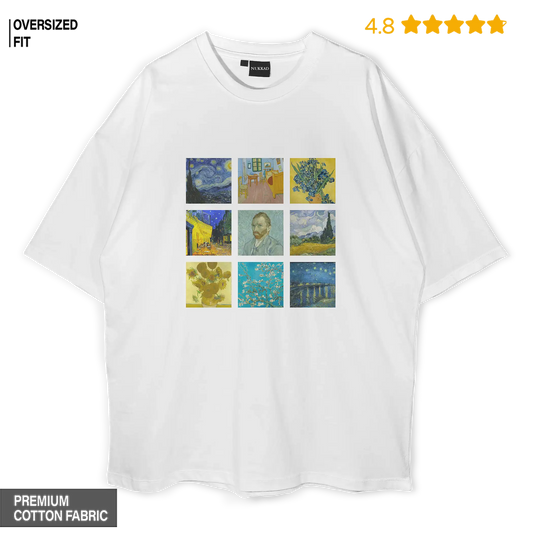 Van Gogh Collage Oversized T-shirt