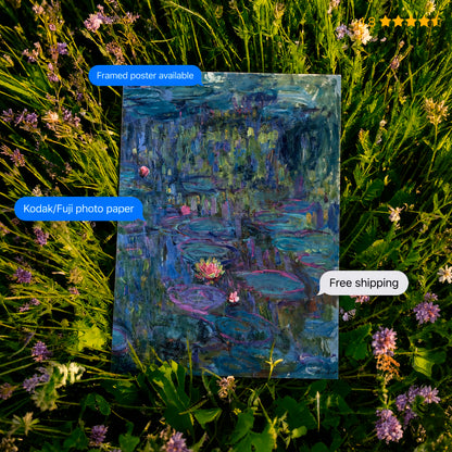Water Lilies Nympheas 1914-1917 by Monet Poster & Framed Print