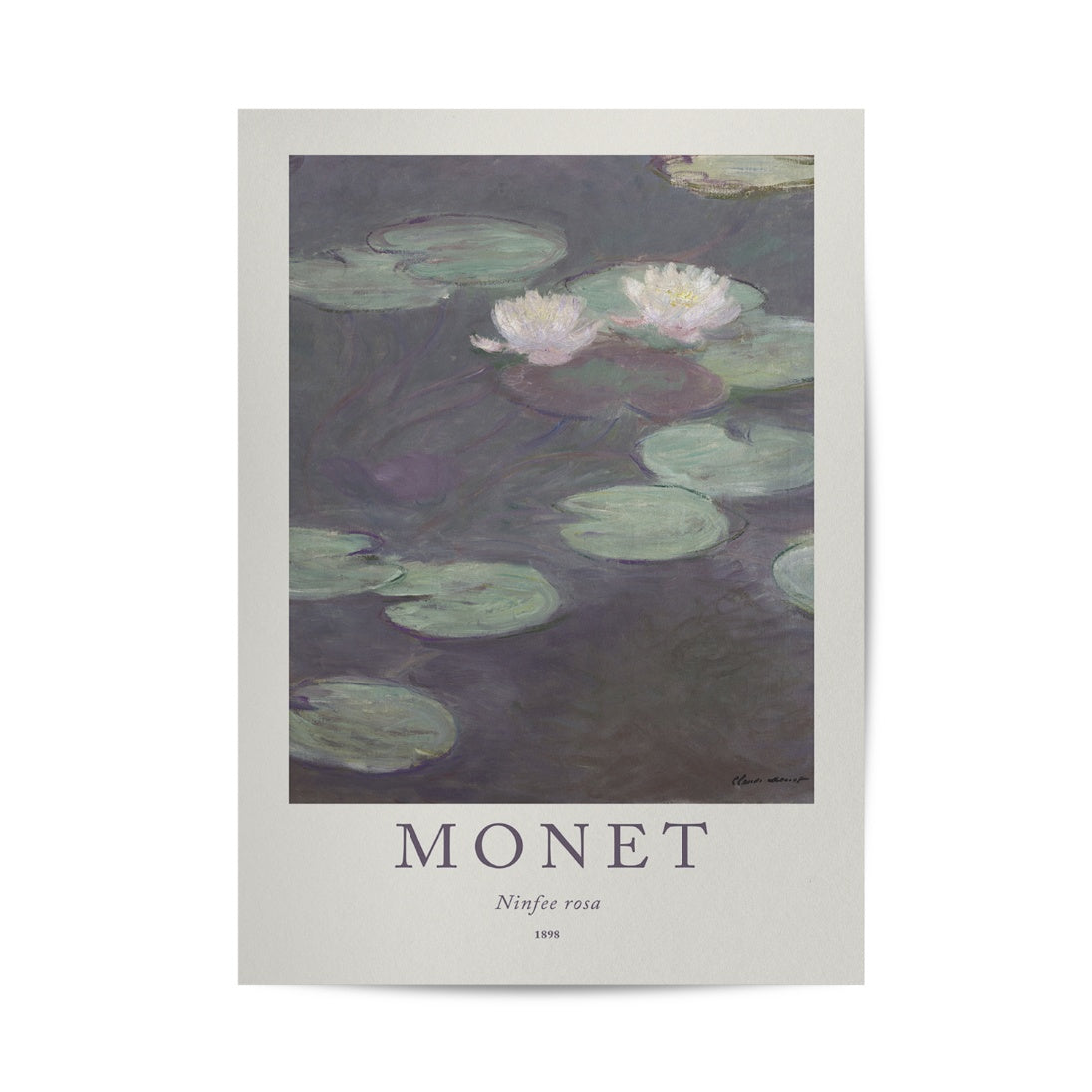 Monet Ninfee Rosa Poster & Framed Print