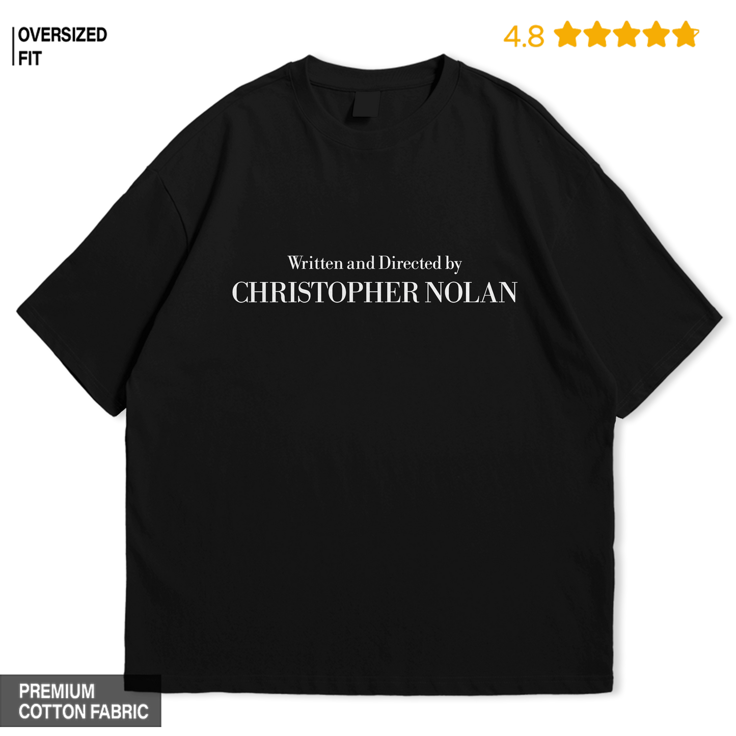 Written and Directed by Christopher Nolan Oversized T-shirt