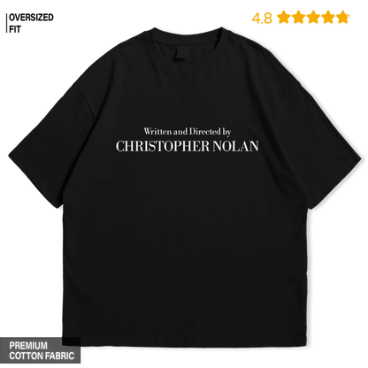 Written and Directed by Christopher Nolan Oversized T-shirt