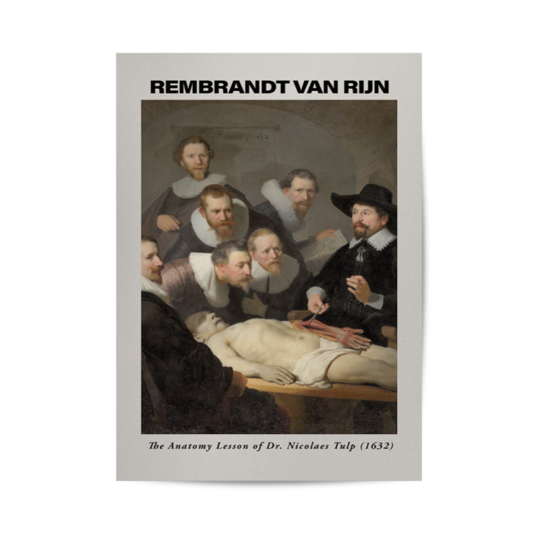 Rembrandt The Anatomy Lesson of Dr. Nicolaes Tulp Poster & Framed Print - Nukkad Studios