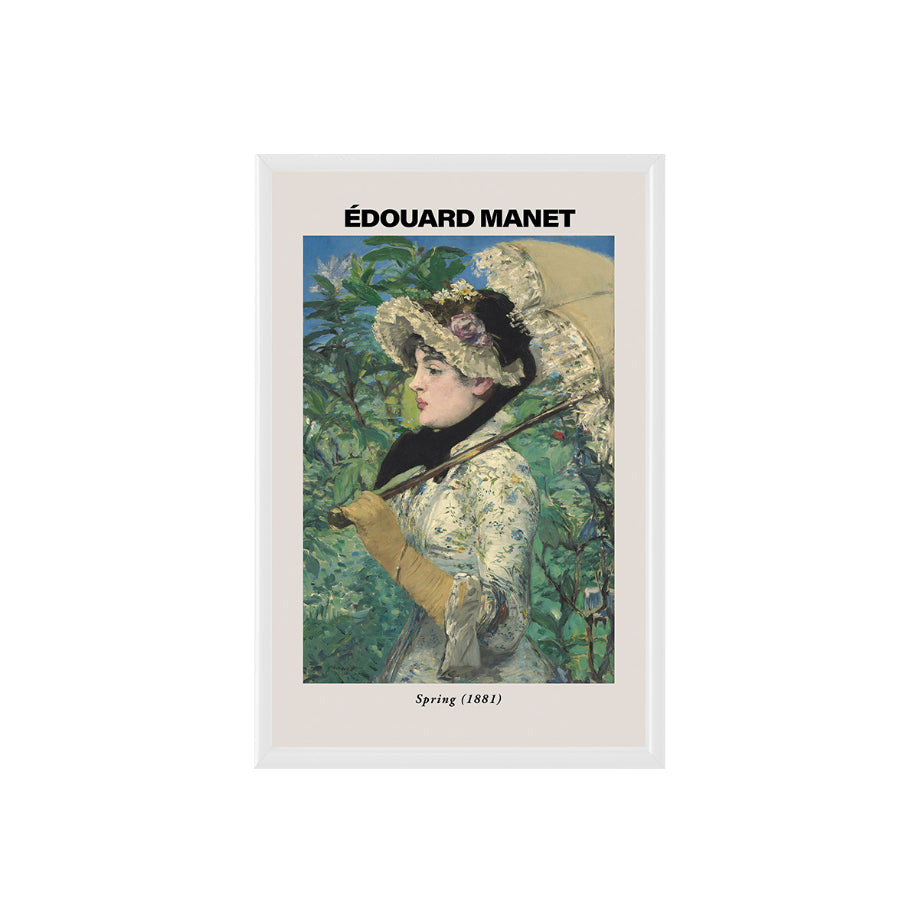 Spring (Jeanne Demarsy) by Edouard Manet Poster & Framed Print