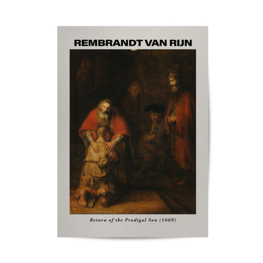 Rembrandt The Return of the Prodigal Son Poster & Framed Print - Nukkad Studios