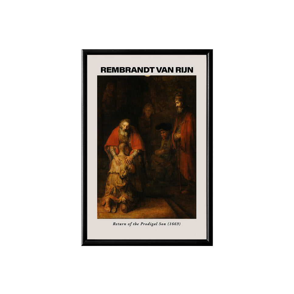 Rembrandt The Return of the Prodigal Son Poster & Framed Print - Nukkad Studios