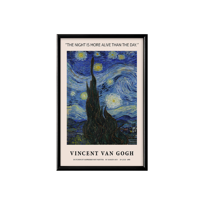 Starry Night Poster by Vincent Van Gogh Poster & Framed Print - Nukkad Studios