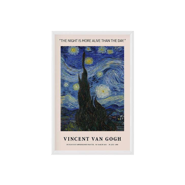 Starry Night Poster by Vincent Van Gogh Poster & Framed Print - Nukkad Studios