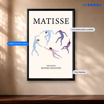 Matisse Dance — Art Print Purple Poster & Framed Print