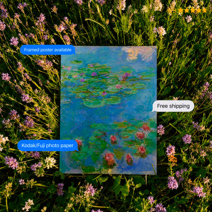 Waterlilies Water Lilies 1917 by Monet Poster & Framed Print
