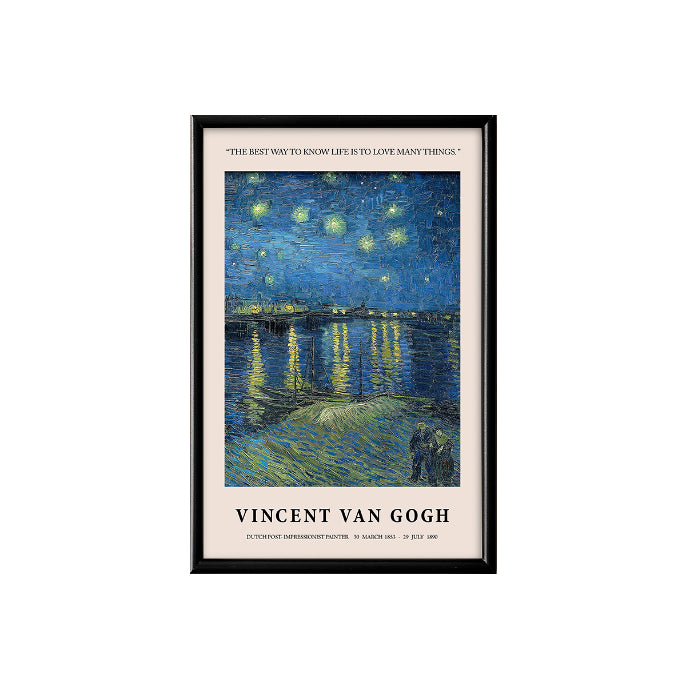 Starry Night Over the Rhône Poster by Vincent Van Gogh Poster & Framed Print - Nukkad Studios