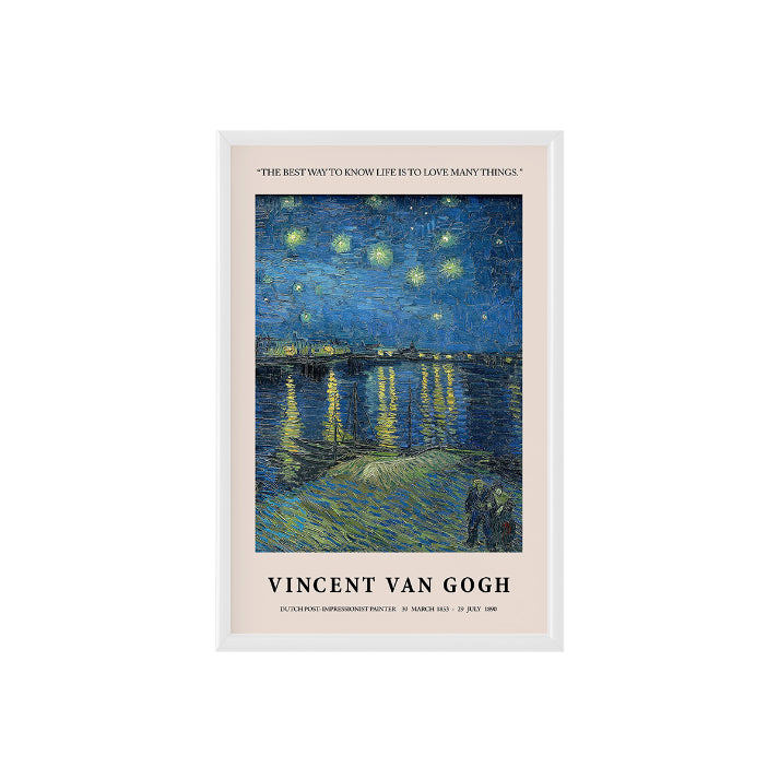 Starry Night Over the Rhône Poster by Vincent Van Gogh Poster & Framed Print - Nukkad Studios