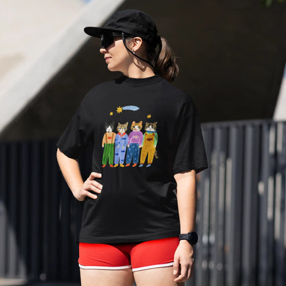 Cat Crew Oversized Tshirt