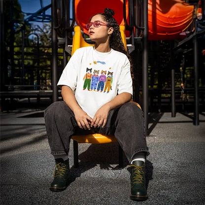Cat Crew Oversized Tshirt