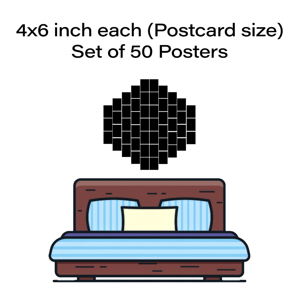 Retro Vibe Kit - 51 Prints (4x 6 - Postcard size)