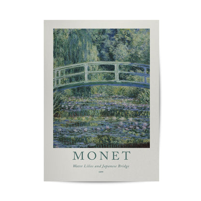 Monet Water Lilies and Japanese Bridge Poster & Framed Print