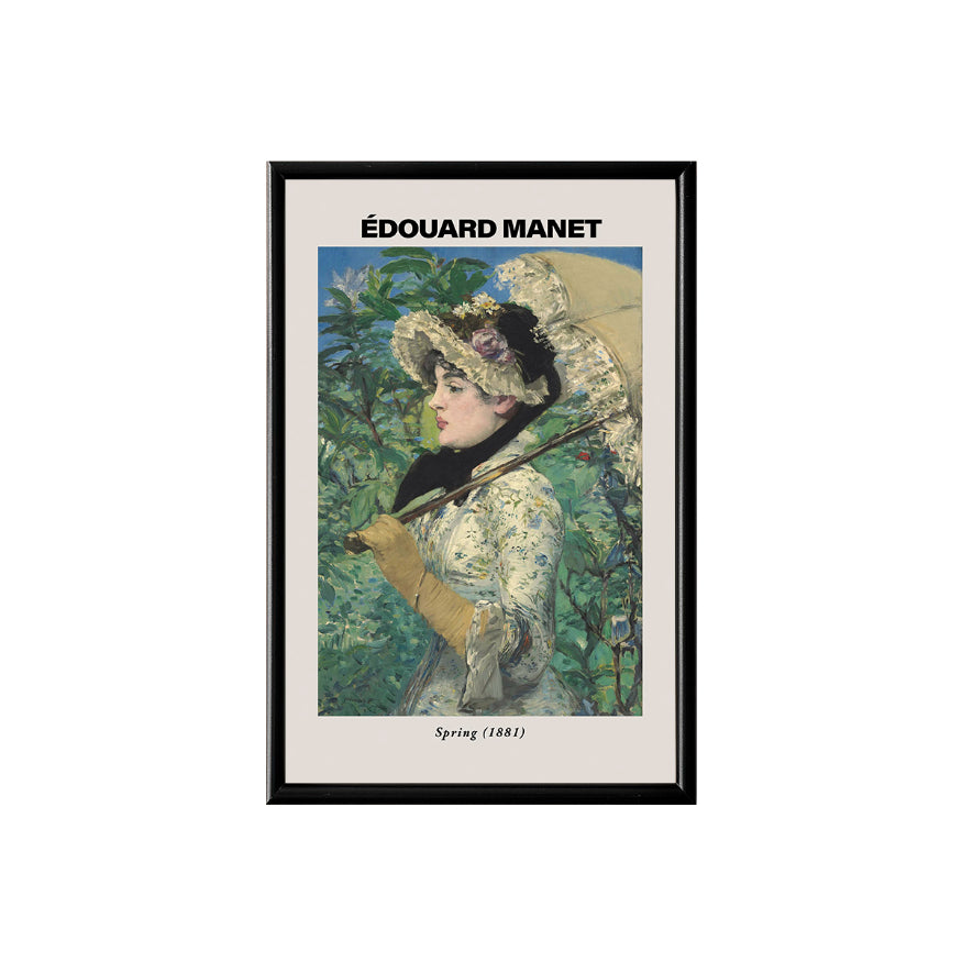 Spring (Jeanne Demarsy) by Edouard Manet Poster & Framed Print