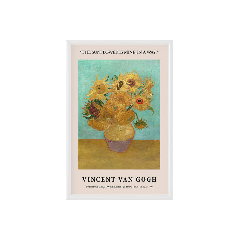 Vase with Twelve Sunflowers Poster & Framed Print by Vincent Van Gogh - Nukkad Studios