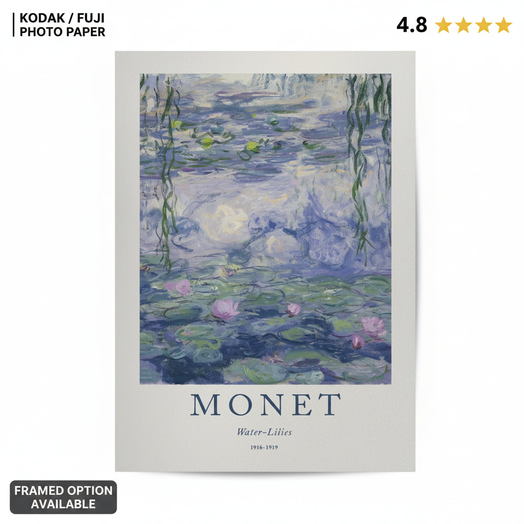 Monet Waterlilies Poster & Framed Print - Nukkad Studios