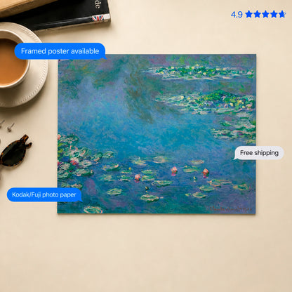 Waterlilies Water Lilies - 1906 by Monet Poster & Framed Print